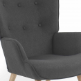 IVAR Scandinavische fauteuil in antracietgrijze stof