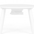 Table + 2 chaises enfant CANDICE avec espace de rangement en bois blanc