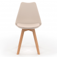 Set van 4 SARA Scandinavische stoelen mix kleur donkergrijs, terracotta, beige x2