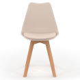 Set van 6 SARA Scandinavische stoelen mix kleur donkergrijs x2, terracotta x2, beige x2