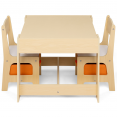 Table à dessin réversible + 2 chaises GABRIEL avec bacs de rangement