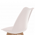 Lot de 6 chaises scandinaves SARA mix color pastel rose x2, gris clair x2 et blanc x2