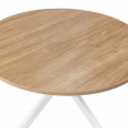 ALIX ronde salontafel met spinnenpoot, 70 cm, hout en wit