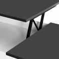 EYLA salontafel met 2 bladen en wit en grijs houten onderstel
