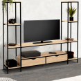 DETROIT TV-meubel met planken in industrieel ontwerp 193 cm