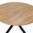 ALIX ronde salontafel met spinnenpoot 70 cm hout en zwart