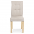 Set van 6 POLGA beige gestoffeerde eetkamerstoelen