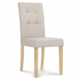 Set van 6 POLGA beige gestoffeerde eetkamerstoelen