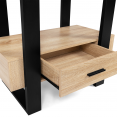 PHOENIX hout en zwart 4-niveau plank met lade
