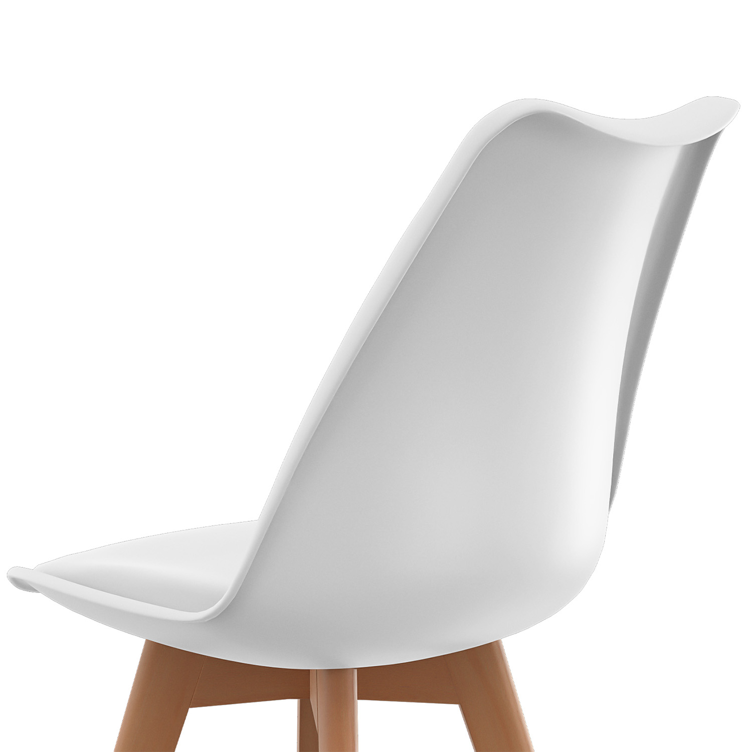 Lot de 4 chaises design contemporain nordique scandinave Blanc,chaises de  cuisine en bois