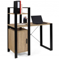 ONYX boekenkast bureau met houten en zwarte kast