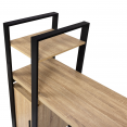 ONYX boekenkast bureau met houten en zwarte kast