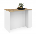 TIBO middeneiland 120 cm in wit hout met werkblad in beukeneffect