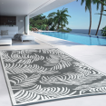 Buitentapijt COCO tropical grijs en wit 470 x 270 CM