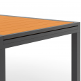 Tuinmeubelset POLY uitschuifbare tafel 90-180 CM en 8 stoelen hout en antracietgrijs