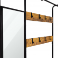 PEDRO 100 cm garderobekast met spiegel in industrieel design