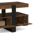TV-meubel PHOENIX met hout in verouderd effect en zwarte laden 140 cm