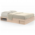 SALEM bedframe met opbergruimte en 140 x 190 cm beuken lattenbodem