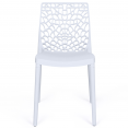 Set van 6 stoelen ALYSSA wit honingraatpolypropyleen
