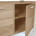 PHOENIX XXL 4-deurs dressoir, hout en wit 160cm