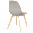 Set van 6 beige GABY Scandinavische eetkamerstoelen in stof