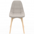 Set van 6 beige GABY Scandinavische eetkamerstoelen in stof