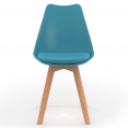 Set van 6 Scandinavische stoelen SARA, mix pastelroze, wit, lichtgrijs x2, blauw x2