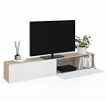 ELIO 2-deurs TV-hangelement hout en wit 180 cm