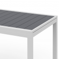 Tuinmeubelset POLY uitschuifbare tafel 90-180 CM en 8 stoelen wit en grijs