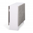 EDI 2-6 persoons inklapbare consoletafel met wit blad in betoneffect 150 x 80 cm