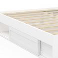 SALEM bedframe met opbergruimte en witte lattenbodem 160 x 200 cm