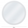 Miroir rond lumineux à LED avec système anti-buée pour salle de bain diamètre 60 cm