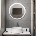 Miroir rond lumineux à LED avec système anti-buée pour salle de bain diamètre 60 cm