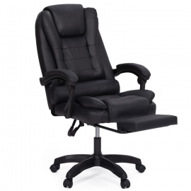 JIM gaming bureaustoel, met zeer comfortabele gestoffeerde zitting en zwarte voetensteun