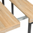 TORONTO uitschuifbare consoletafel, 10-zits, 235 cm, industrieel ontwerp
