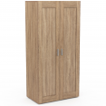 Armoire 2 portes VITO hêtre penderie 80 cm avec étagères rangement maxi capacité