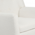 Fauteuil scandinave LIV en tissu bouclette blanc