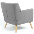 LIV Scandinavische fauteuil in gevlekte grijze stof