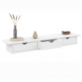 Etagère murale console d'entrée LISE 3 tiroirs blanche