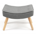 Fauteuil scandinave IVAR avec repose pieds gris clair