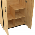 Armoire 2 portes DETROIT penderie 80 cm avec étagères rangement maxi capacité