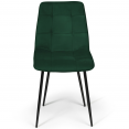 Set van 4 MILA fluwelen stoelen mix kleur groen, lichtgrijs, donkergrijs, geel