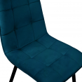 Set van 4 MILA stoelen in fluweelmix kleur blauw x2, okergeel, roze