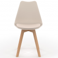 Set van 6 beige SARA Scandinavische eetkamerstoelen