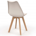 Set van 6 beige SARA Scandinavische eetkamerstoelen