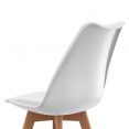 Set van 6 SARA Scandinavische stoelen mix kleur lichtgrijs, wit, donkergrijs x2, geel x2