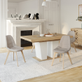 Set van 4 beige GABY Scandinavische eetkamerstoelen in stof