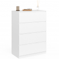 TOMI Commode met 4 laden 78 cm wit hout