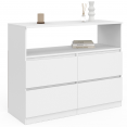 TOMI XX cm Commode met 4 laden en witte nis