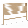 AVA 160 CM licht houten latten-hoofdbord